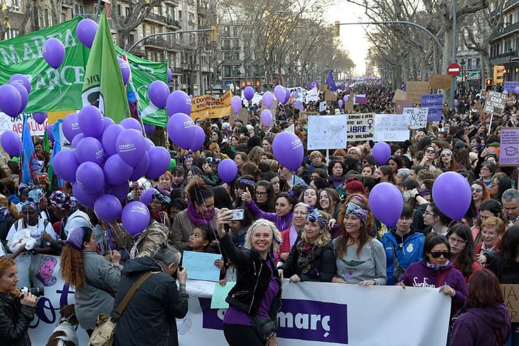Två stora demonstrationer planeras i Barcelona inför Internationella kvinnodagen