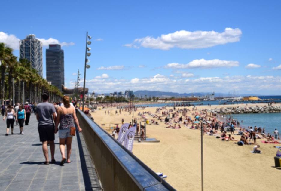 Barcelona strand under påsken - Väder, Badtemperatur & Tips 2026